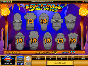 free Big Kahuna slot mask bonus prize
