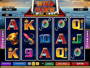 free Wild Catch slot game free spins prize