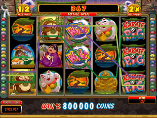 free Karate Pig slot free spins