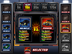 free Racing for Pinks slot bonus round