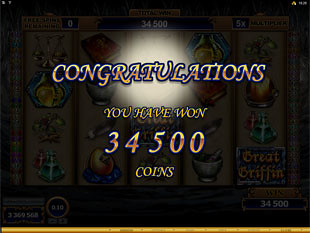 free Great Griffin slot free spins