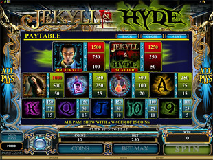 free Jekyll and Hyde slot payout