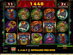 free Monsters in the Closet slot free spins