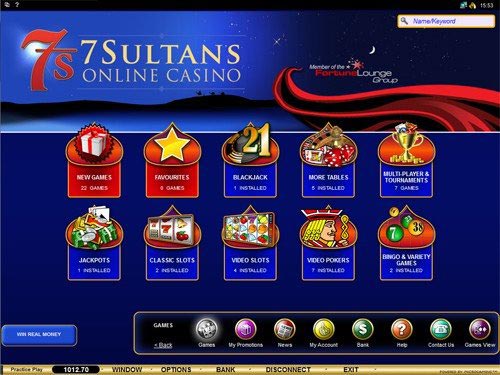 7 Sultans Casino Lobby