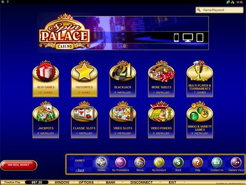 Spin Palace Casino Lobby