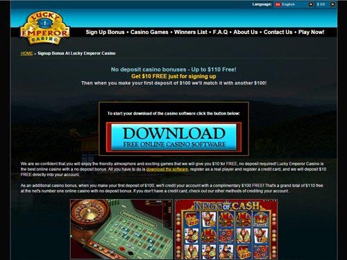 Lucky Emperor Casino Sign-Up Bonus