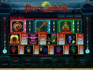 free Alaxe in Zombieland slot payout