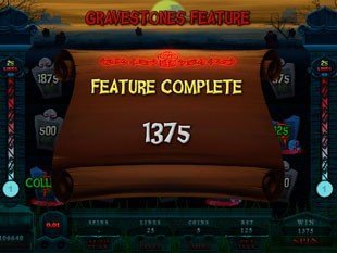 free Alaxe in Zombieland slot gravestone feature prize