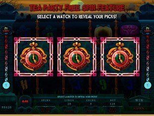 free Alaxe in Zombieland slot tea party feature