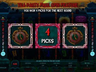 free Alaxe in Zombieland slot tea party pick