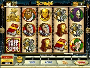 free Scrooge slot plus one free spin