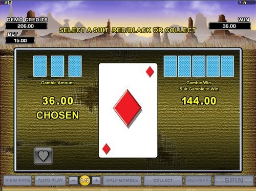 free Western Frontier slot gamble feature