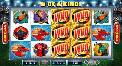 free Football Star slot 5 of a kind win