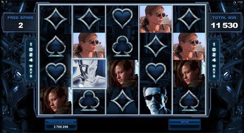 free Terminator 2 slot free spins T-1000 transformation
