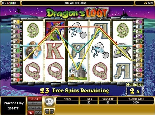 free Dragon's Loot slot free spins
