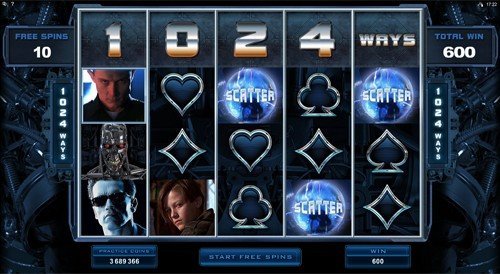 free Terminator 2 free spins feature