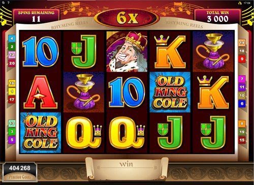 free Rhyming Reels Old King Cole slot free spins