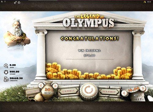  The Legend of Olympus Slot Total Win