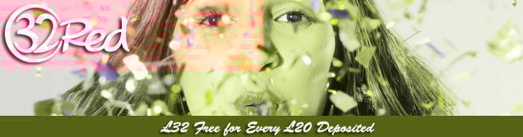 32Red Casino $/€1,600 Welcome Bonus Package