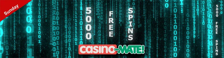 5,000 No-Deposit Hidden Spin on Sundays from Casino-Mate